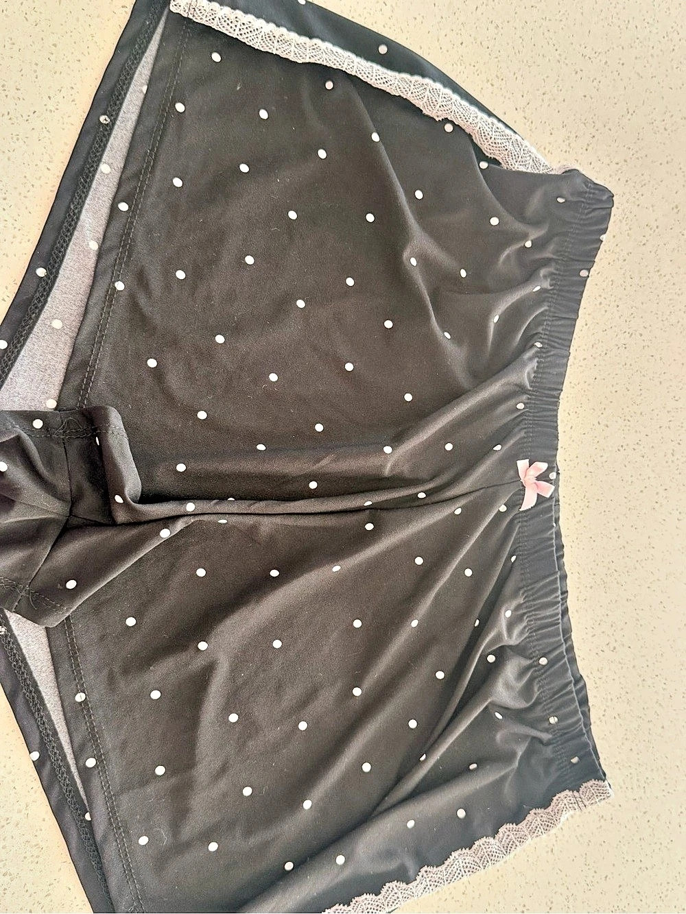 Laura Ashley Polka Dot Lace pyjama bottoms Size Medium Like NEW